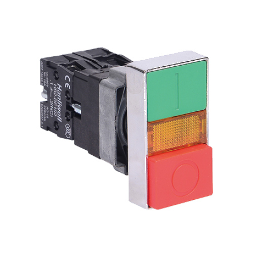 雙鍵方頭帶燈按鈕開(kāi)關(guān)（直接式）